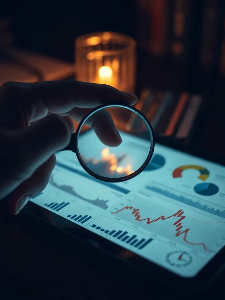 A close up of a person hand holding a magnifying glass over